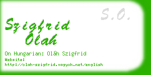 szigfrid olah business card